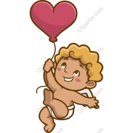 Cupid with Heart Balloon