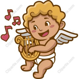 Cheerful Cherub with Lyre