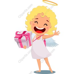 Joyful Angel with Gift