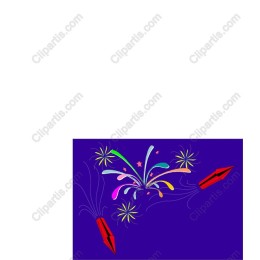 Colorful Celebration Fireworks and Pencils