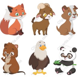 Charming Cartoon Animal Set