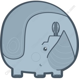 Playful Blue Elephant