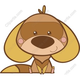 Adorable Cartoon Puppy