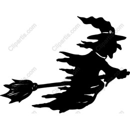 Enchanting Witch Flying on Broomstick