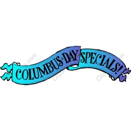 Columbus Day Specials Banner