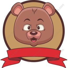 Adorable Bear Face Badge
