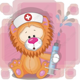 Nurse Lion with Syringe