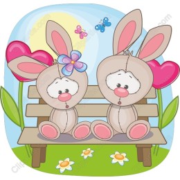 Loveable Bunny Couple