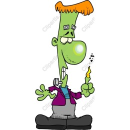 Whimsical Green Cartoon Character