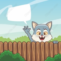 Playful Cartoon Cat with Customizable Speech Bubble