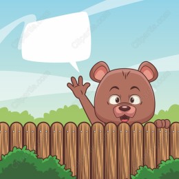 Playful Bear Peeking