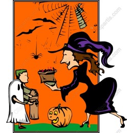 Bewitching Halloween: Witch, Ghost & Pumpkin