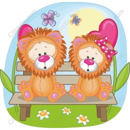 Adorable Lion Couple