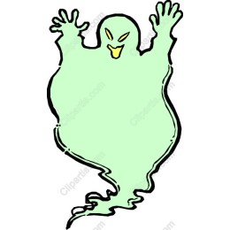 Charming Green Ghost for Halloween