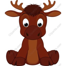 Cute Cartoon Moose