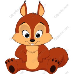 Cheerful Cartoon Squirrel