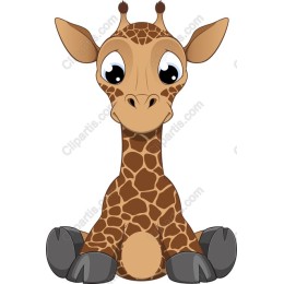 Adorable Cartoon Giraffe