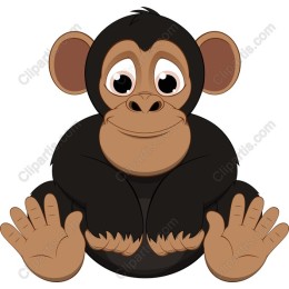 Playful Cartoon Monkey