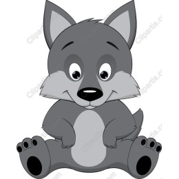 Cute Cartoon Wolf