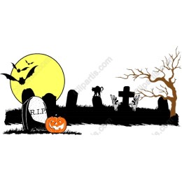 Spooky Graveyard Night