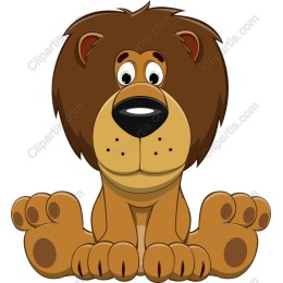 Cheerful Cartoon Lion