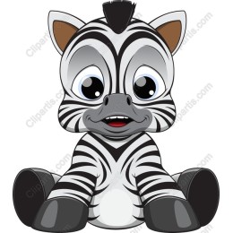 Charming Cartoon Zebra