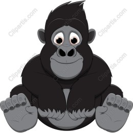 Adorable Cartoon Gorilla