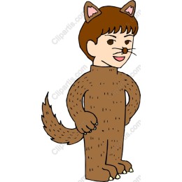 Whimsical Child in Furry Costume