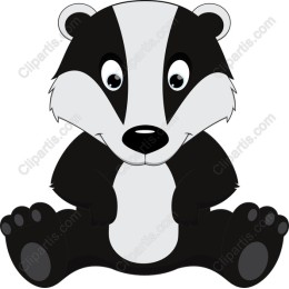 Adorable Cartoon Badger
