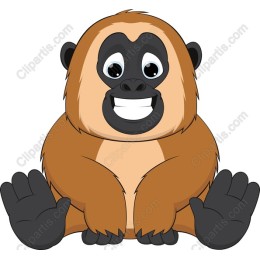 Playful Cartoon Monkey