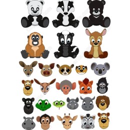 Adorable Animal Clipart Set - Bundle
