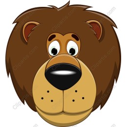 Cute Cartoon Lion Face