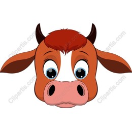 Adorable Cartoon Cow