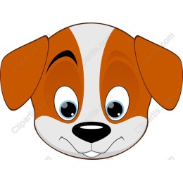Cute Cartoon Dog Head