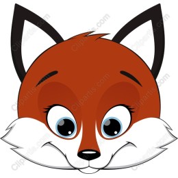 Charming Cartoon Fox Head
