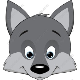Adorable Cartoon Wolf