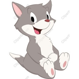 Cheerful Cartoon Kitten