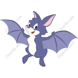 Cheerful Cartoon Bat