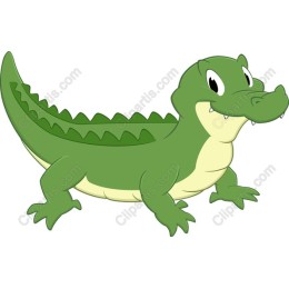 Charming Cartoon Crocodile