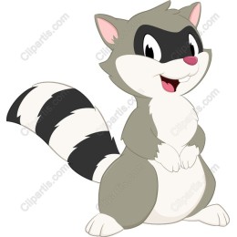 Charming Cartoon Raccoon