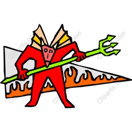 Mythical Fiery Figure with Trident