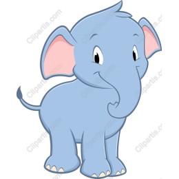 Cute Blue Elephant