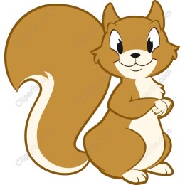 Cheerful Cartoon Squirrel