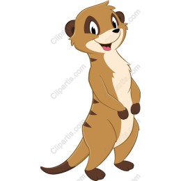 Charming Cartoon Meerkat