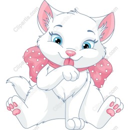 Playful White Kitten