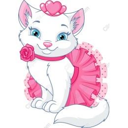 Charming Pink Princess Cat