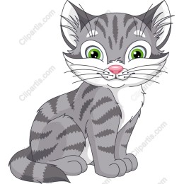 Cartoon Gray Cat
