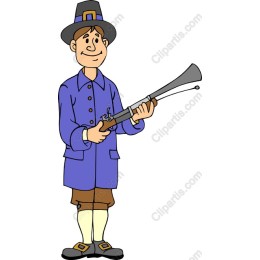 Colonial Character with Firearm