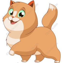 Cheerful Cartoon Cat