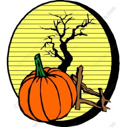 Halloween Pumpkin and Tree